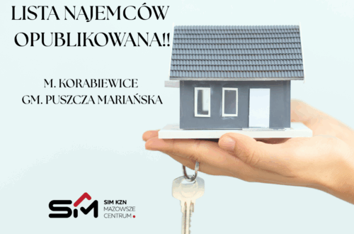 Wyniki naboru wniosków na mieszkania SIM w Korabiewicach!